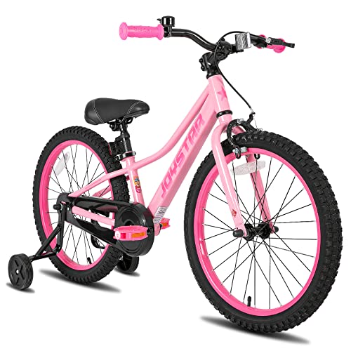 JOYSTAR 20 Inch Girls Bike with Training Wheels for 7-12 Years Old Children 20' Kids Bikes Kids Mountain Bicycle for Early Rider Kids' Bicycles Pink