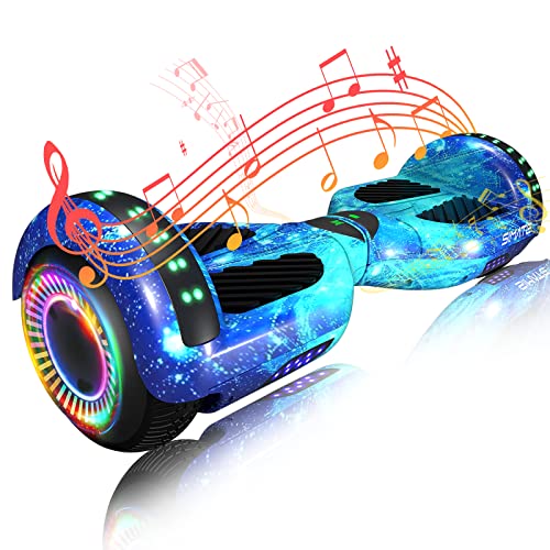 SIMATE 6.5' Hoverboard with Bluetooth & LED Lights, Self Balancing Hover Boards for Kids & Adults & Girls & Boys, for all ages