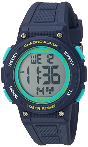 Armitron Sport Women's 45/7086NVY Digital Chronograph Navy Blue Resin Strap Watch