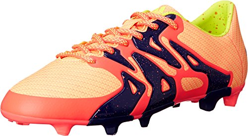 adidas Performance Women's X 15.3 FG/AG W Soccer Cleat,Pink/Yellow/Midnight Indigo Blue,7 M US