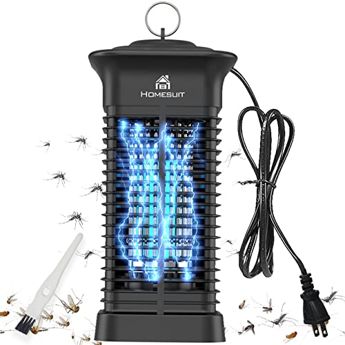 Homesuit Bug Zapper 15W for Outdoor and Indoor, High Powered 4000V Electric Mosquito Zappers Killer, Waterproof Insect Fly Trap Outdoor, Electronic Light Bulb Lamp for Home Backyard Patio