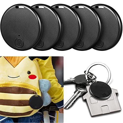 5 Packs Portable GPS Tracking Mobile Tracking Smart Anti Loss Device Key Finder Locator GPS Smart Finders Tracker Device for Kids Dog Pet Cat Wallet Keychain Luggage, Alarm Reminder, App Control