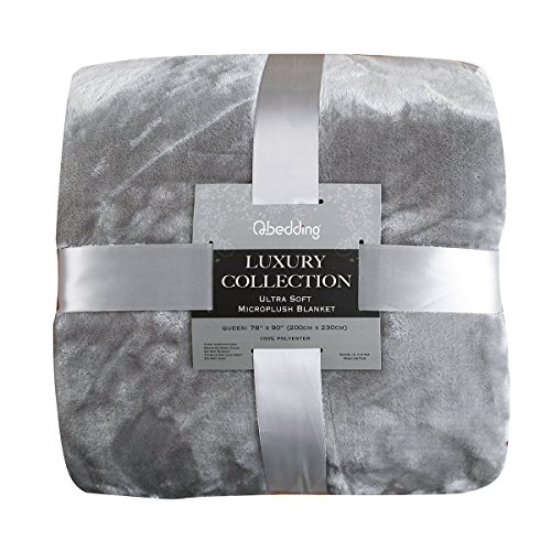 Luxury Collection Ultra Soft Plush Lightweight All-Season Throw/Bed Blanket, King, Gray