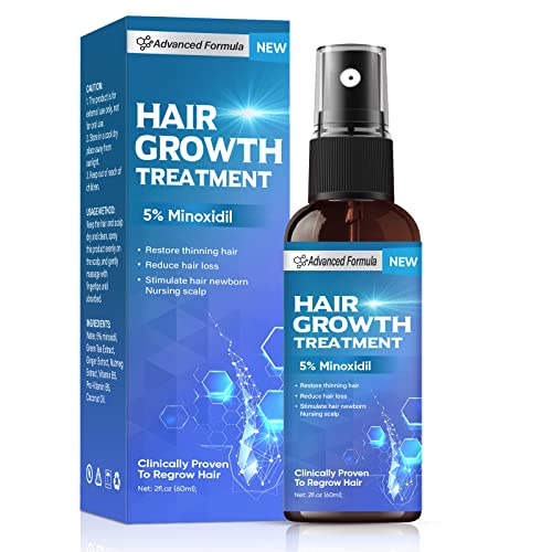 Hair Growth Serum- Stronger, Thicker and Longer Hair Regrowth, Hair Loss and Thinning Treatment with Ginger Extract, Suitable for Men and Women, 2 Month Supply