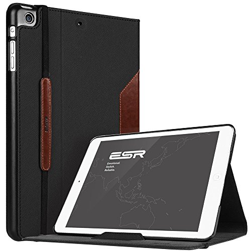 iPad Mini Case, ESR Folio Stand Case Cover with Elastic Strap and Auto Wake Up/Sleep Function [Business Style Case] for iPad Mini 3 / iPad Mini 2 / iPad Mini (Brown)