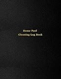 Home Pool Cleaning Log Book: Swimming pool care and maintenance logbook diary for pool owners | Black leather print design