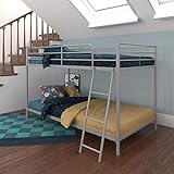 DHP Junior Twin, Low Bed for Kids, Silver Bunk