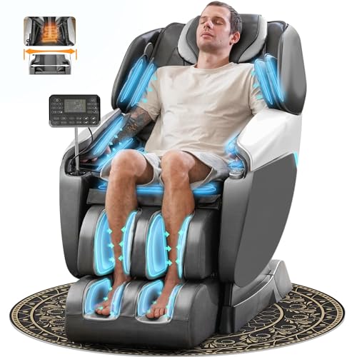 Notired Massage Chair Full Body, 2024 4D SL-Track Zero Gravity Massage Chair Shiatsu Recliner with Mat, 9 Pre-Set Auto-Programmed, Body Scan, Airbag Massage, Bluetooth Speaker