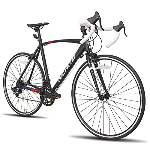 Hiland Road Bike, Shimano 14 Speeds Sport Bike, Light Weight Aluminum Frame, 700C Racing Bike for Men Women Adult Bicycle