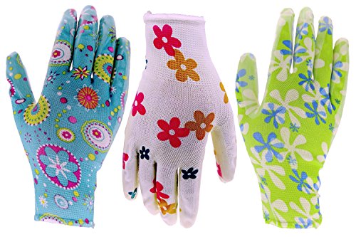 6 Pack HOMWE Gardening Gloves for Women - Assorted Colors - Medium
