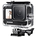 FitStill 60M Waterproof Case for GoPro Hero 10 Black / Hero 9 Black, Protective Underwater Dive Housing Shell with Bracket Accessories for Go Pro Hero10 Hero9 Action Camera