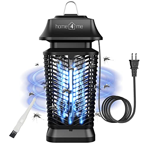 Bug Zapper Outdoor and Indoor 20W, Home4me 4000V Electric Mosquito Zapper 4000V High Powered with Switch, Waterproof Mosquito Trap Outdoor, Mosquito Killer, Fly Zapper for Backyard Patio Home