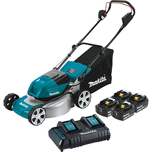 Makita XML03CM1 36V (18V X2) LXT® Brushless 18' Lawn Mower Kit with 4 Batteries