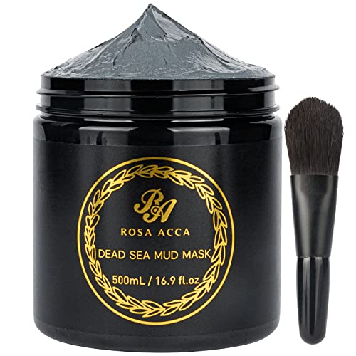 RA ROSA ACCA Dead Sea Mud Mask for Face and Body- Reduce Large Pores,Acne,Blackheads & Oily Skin, Spa Quality Face Mask for All Skins, All Natural Anti-Aging Formula for Women & Men, 16.9 fl.oz