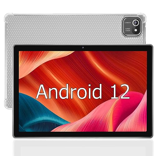 Wainyok 10.1 Inch Kids Tablet : Android 12 Tablets 32GB ROM 256GB Expand | Quad-Core Processor WiFi Bluetooth Dual Camera Google GMS Certified Games Parental Control with Case(Gray)