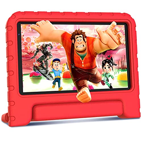 2022 Kids Tablet YESTEL 8' Tablet for Kids Android 11 HD Toddler Tablets, Pre-Installed Parental Control, 2GB RAM 32GB ROM 128GB Extended Memory, Quad-Core, 3600mAh, WiFi, GMS, Kid-Proof Case—Red