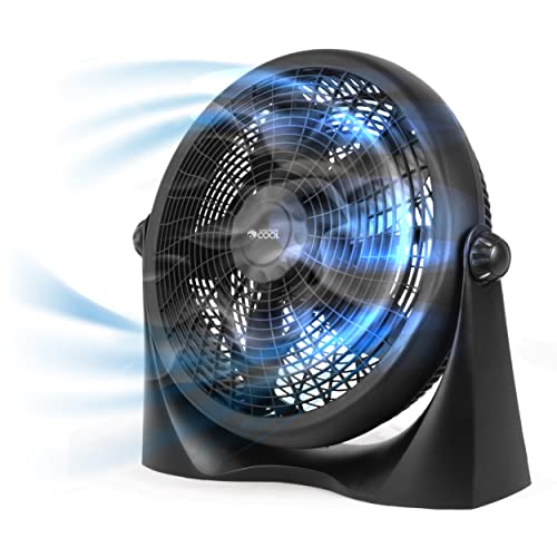 Commercial Cool 16 Inch High Velocity Floor Fan, Black, CFF16B
