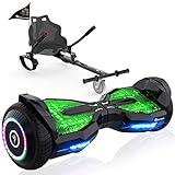 EVERCROSS Hoverboard, 6.5'' Hover Board with Seat Attachment, Self Balancing Scooter with APP, Bluetooth Hoverboards for Kids & Adults