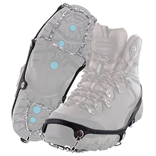 Yaktrax Diamond Grip All-Surface Traction Cleats for Walking on Ice and Snow (1 Pair), X-Large,Black