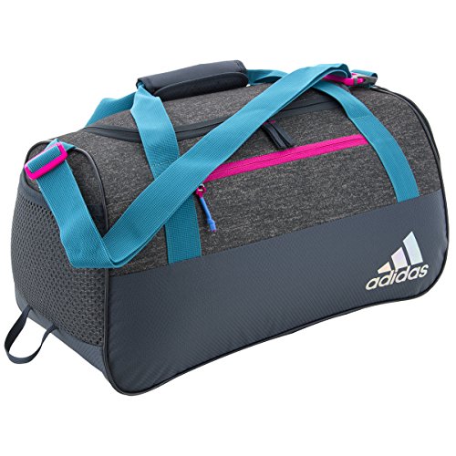 Adidas Squad III Duffel Bag, Grey Heather/Deepest Space/Solar Mint/Solar Pink, OneSize