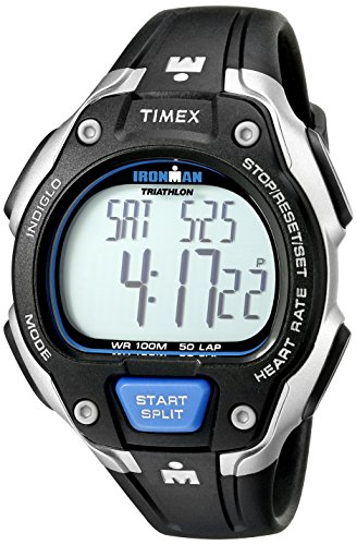 Timex Men's T5K718 Ironman Road Trainer Full-Size Digital HRM Watch & Flex-Tech Chest Strap