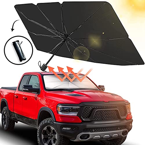 Sedan SUV Car Windshield Sun Shade,Foldable Automotive Windshield Shade,Sunshades Car Umbrella for Windshield Easy to Store and Use Fits Windshields of Various Sizes