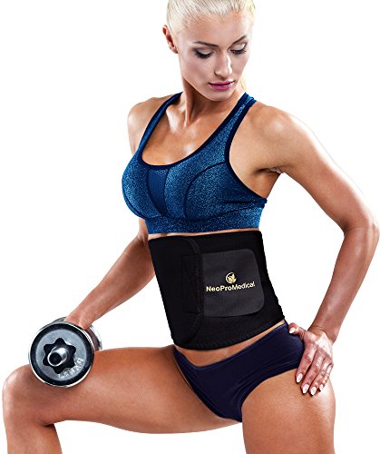 NeoProMedical - Waist Trimmer Belt - Weight Loss Wrap - Stomach Fat Burner - Low Back and Lumbar Support with Sauna Suit Effect - Best Abdominal Trainer