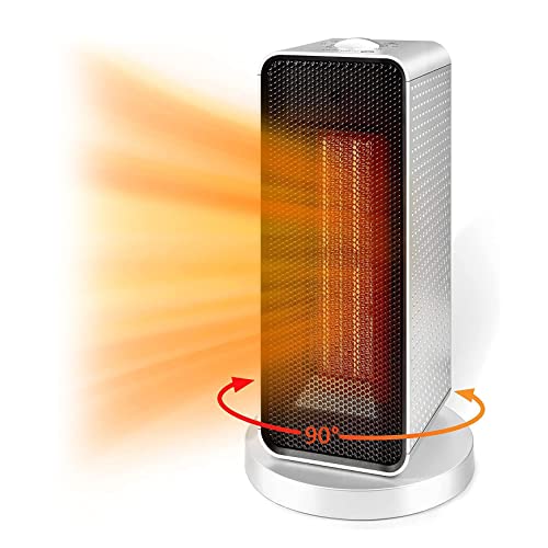 Electric Space Heater for Indoor Use,1200W PTC Ceramic Electric Portable Heaters with 90°Oscillation,Heater for Bedroom,Living Room,Office