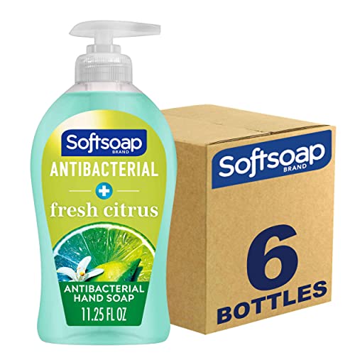 Softsoap Antibacterial Liquid, Fresh Citrus Scent Hand Soap, 11.25 Ounce, 6 Pack