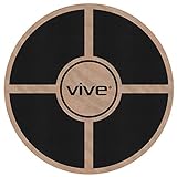 Vive Fit Balance Board - Wooden Self Balancing Wobble Platform - Wood Twist Trainer for Fit Abs, Arms, Legs, Core Tone, Surf, Skateboard, Gymnastics, Ballet, Exercise, Physical Therapy, and Kids