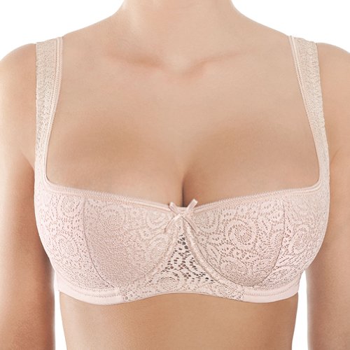 Rosme Womens Balconette Bra Collection Grand, Size 34DD Ivory