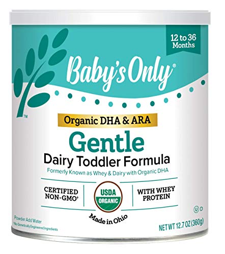 Baby's Only Organic Whey & Dairy Protein with DHA & ARA Gentle Toddler Formula, 12.7 Oz (Pack of 6) | Non-GMO | USDA Organic | Clean Label Project Verified | Tummy Gentle