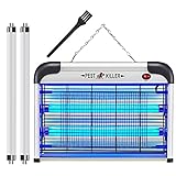 Electric Bug Zapper, 2800V Powerful Flying Insect Mosquito Killer w/ 20W Blue Light Attract, Plug-in Pest Control Machine for Moth, Fruit Fly, Fungus Gnat, Garage Bug Catcher/Eliminator/Trap/Shocker