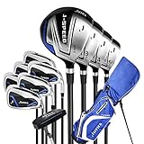 Complete Golf Clubs Sets for Men 12 Piece Includes Golf Driver #3 & 5 Fairway Woods, 4 Hybrid, 6-9 Irons, Pitching & Sand Wedge, Putter and Golf Bag