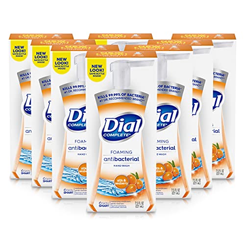 Dial Complete Antibacterial Foaming Hand Soap, Omega Moisture, 7.5 Fluid oz (Pack of 8)