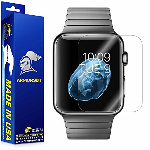 Armor Suit [2 Pack] MilitaryShield Screen Protector For Apple Watch 42mm (Series 3/2/1 Compatible)(Max Coverage) - Anti-Bubble HD Clear Film