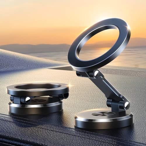 JOYROOM for Magsafe Car Mount, 360° Rotation All-Metal Magnetic Phone Holder for Car, Strong Magnets iPhone Car Holder Hands Free Phone Mount for Car Dash Fit for iPhone 15 14 13 Pro Max Plus