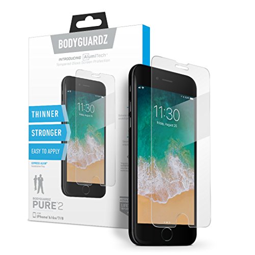 BodyGuardz - Pure 2 Glass Screen Protector for Apple iPhone 6/6s/7/8 (NOT Plus) - CASE Friendly