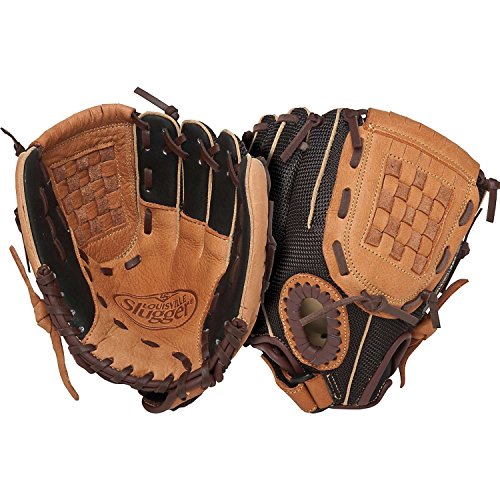 Louisville Slugger 9.5-Inch FG Genesis Baseball Infielders Gloves, Brown, Right Hand Throw