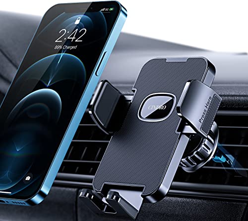 Phone Holder Car [Upgrade Clip Never Fall] Car Phone Holder Mount Automobile Air Vent Hands Free Cell Phone Holder for Car Fit for All Car Mount for iPhone Android Smartphone