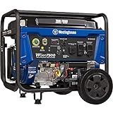 Westinghouse WGen7500 Home Backup Portable Generator, 9500 Peak Watts & 7500 Rated Watts, Remote Electric Start with Auto Choke, Transfer Switch Ready 30A Outlet, Gas Powered, CARB Compliant