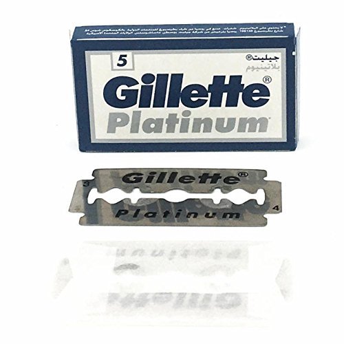 25 Gillette Platinum Double Edge Razor Blades Made in Russia