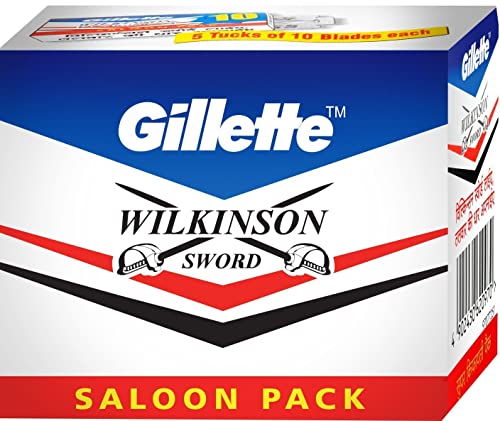 Gillette 100 X Wilkinson Sword Double Edge Safety Razor Blades
