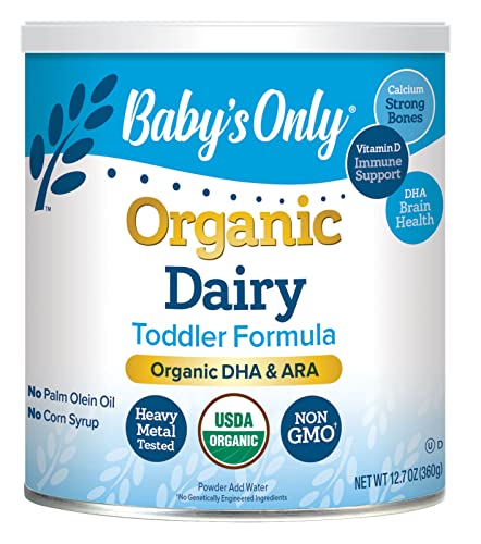 Baby's Only Organic Dairy with DHA & ARA Toddler Formula, 12.7 Oz (Pack of 1) | | USDA Organic | Clean Label Project Verified | Brain & Eye Health