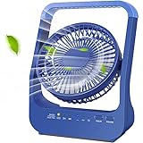 Rechargeable Battery Powered Fan, 20000mAh Battery Operated Fan, Portable Fan for Camping/Traveling, USB Desk Fan with Timer, 200H Long Lasting, 3 Speeds, 350°Rotation