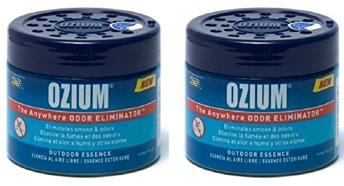 Ozium Smoke & Odors Eliminator Gel. Home, Office and Car Air Freshener 4.5oz (127g), Outdoor Essence Scent (Pack of 2)