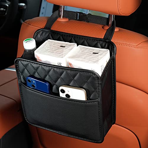 FrgKbTm Car Seat Back Hanging Bag Car Document Holder Multi-Pocket Bottle Bag Storage Box Organizer Travel Tidy Pouch Pocket Kids