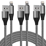 iPhone Charger Cable (3 Pack 10 Foot), [MFi Certified] 10 Feet Nylon Braided Lightning Cable, iPhone Charging Cord USB Cable Compatible with iPhone 11/Pro/X/Xs Max/XR/8 Plus /7 Plus/6/ iPad