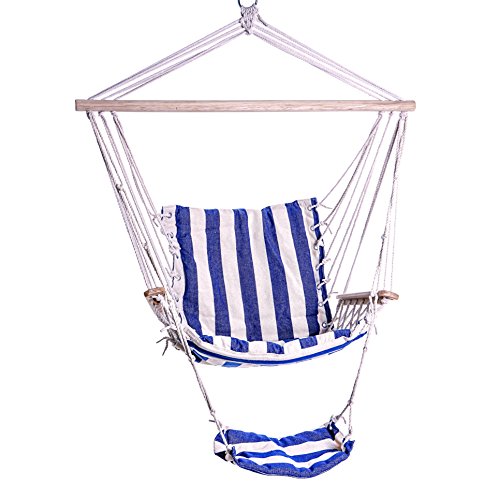 Planted Perfect Indoor/Outdoor Hammock Chair, Durable Ropes, Straps and Cotton for Bedroom Hanging Or Backyard Tree Swing Hammocks