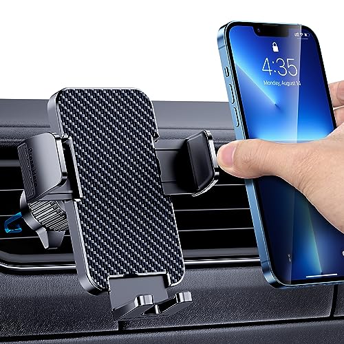 Phone Mount for Car Phone Holder [Thick Cases Friendly] Cell Phone Holder Hands Free Phone Stand for Car Vent Phone Mount Fit iPhone Android Smartphone Cell Phone Automobile Cradles Universal